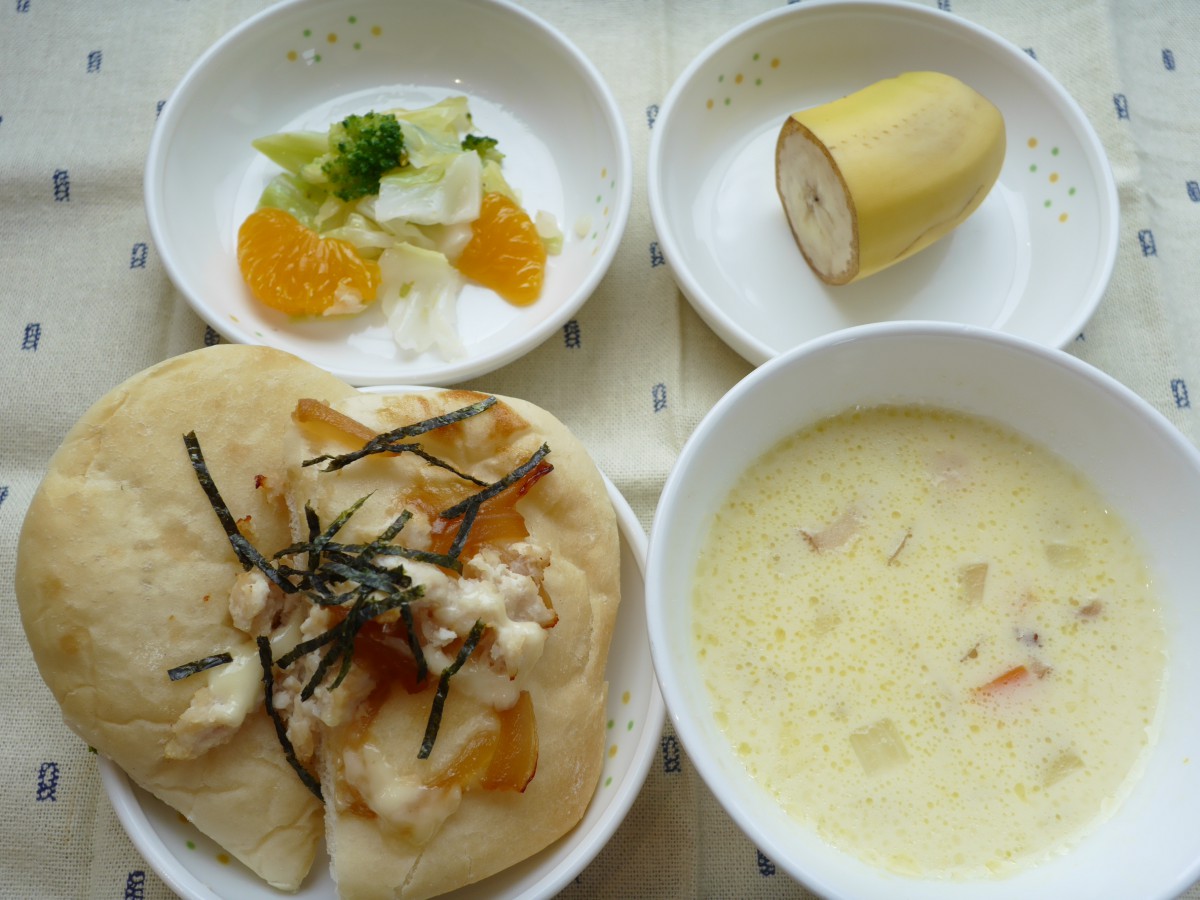 照り焼きチキンﾋﾟｻﾞ あおぞら保育園 東京都羽村市